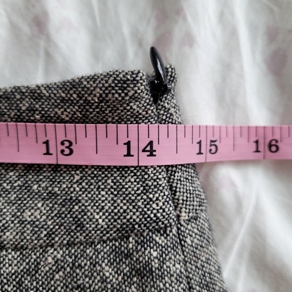 Loft Gray Sequin Wool Blend Skirt - Picture 9 of 10